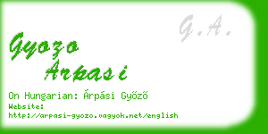 gyozo arpasi business card