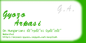 gyozo arpasi business card